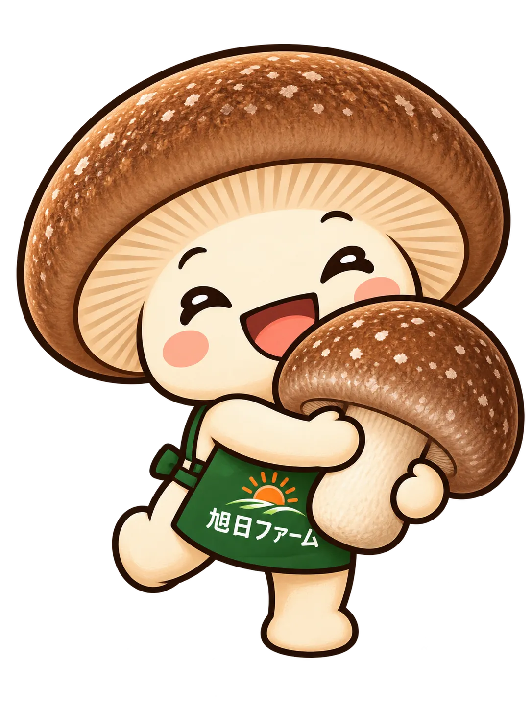旭日ファームのキャラクター まる八くん
