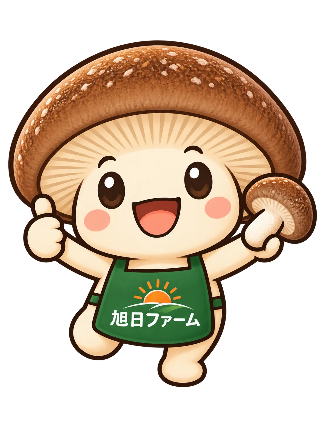 旭日ファームのキャラクター まる八くん